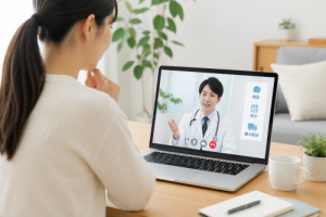 パソコンでのオンライン診療イメージ